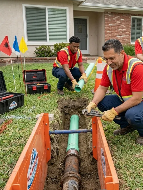 Anaheim Plumbing sewer line repair project