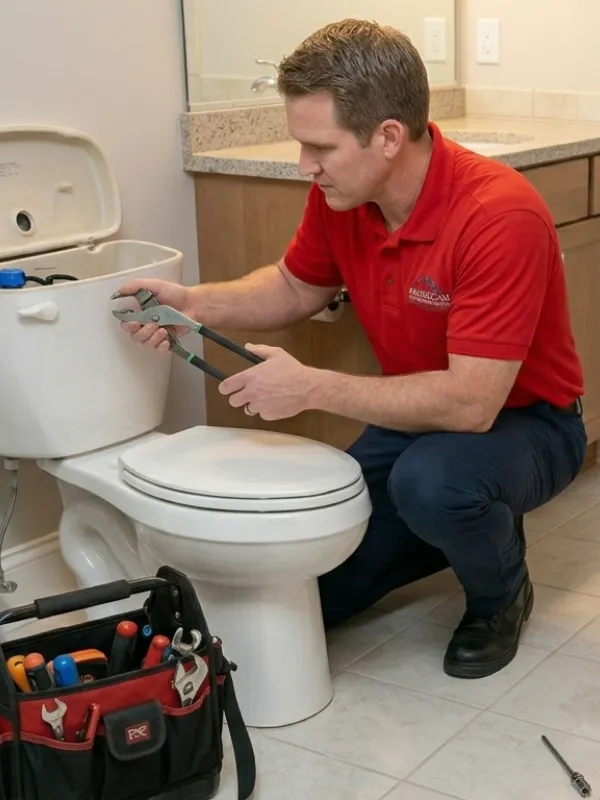 Anaheim Plumbing toilet repair project
